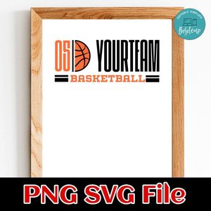 Basketball Team Sign SVG design template