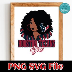 Houston Texans girl PNG SVG file template