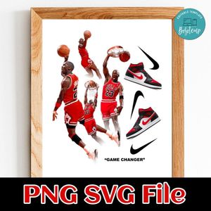 Micheal Jordan Red PNG design template