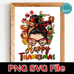 Happy Thanksmas PNG file template