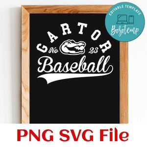 Gators Baseball Team SVG Customizable