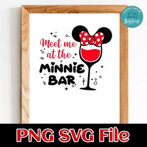 Meet me at The Minnie Bar PNG file template