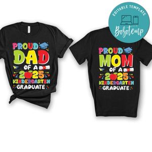 Proud mom and dad of a 2025 kindergarten graduate Customer Request PNG file template