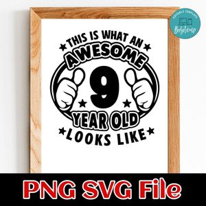 Awesome birthday looks like PNG SVG design template