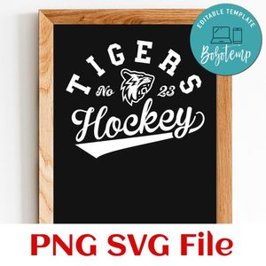 Tigers Hockey Team SVG Customizable