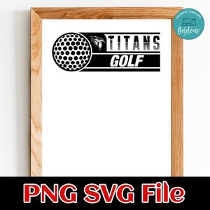 Titans Golf SVG design template