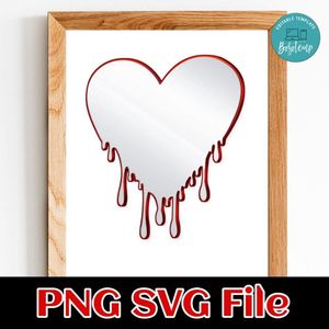Heart Drip Customer Request PNG file template
