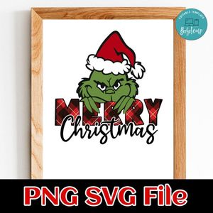 Grinch Merry Christmas Customer Request PNG file template