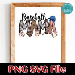 Baseball Mama 2 Customer Request PNG file template