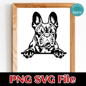 French Bulldog PNG SVG file template