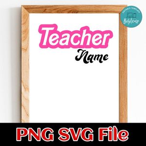 Barbie Teacher SVG Customizable Instant Download