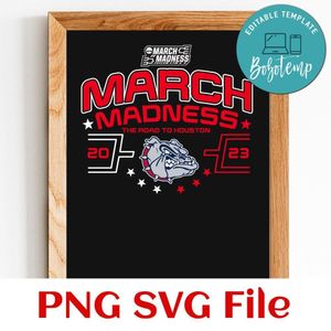 Gonzaga Bulldogs March Madness 2023 PNG SVG design template