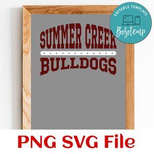 Summer creek bulldogs Customer Request PNG file template