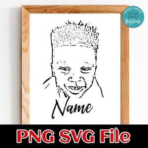 Make Photo into Potrait lines PNG SVG file template