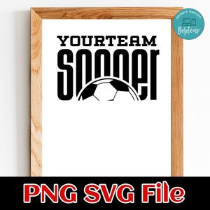 Soccer custom Name PNG SVG design template