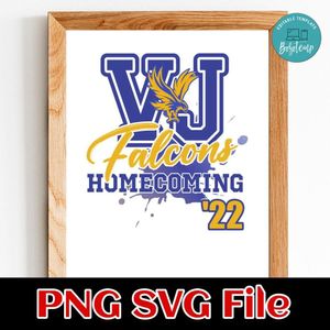 VJ Falcons homecomings PNG SVG file template