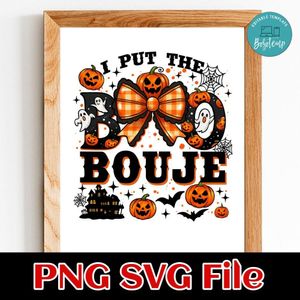 I put the Boo in Boujie Customer Request PNG file template