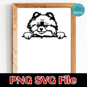 Pomeranian PNG SVG file template