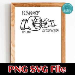 Fist Bump New Dad SVG PNG design template