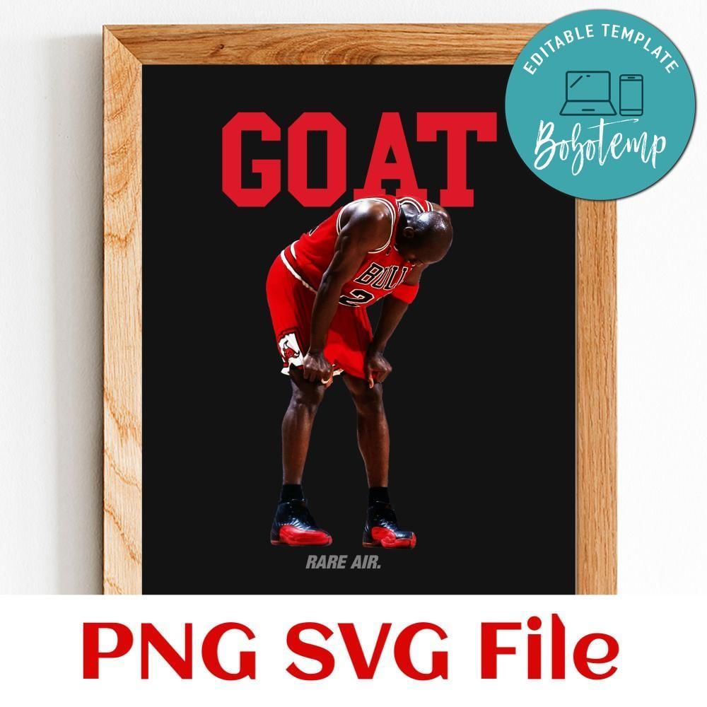 Goat Micheal Jordan Customer Request PNG file template