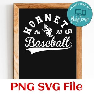Hornets Baseball Team SVG Customizable