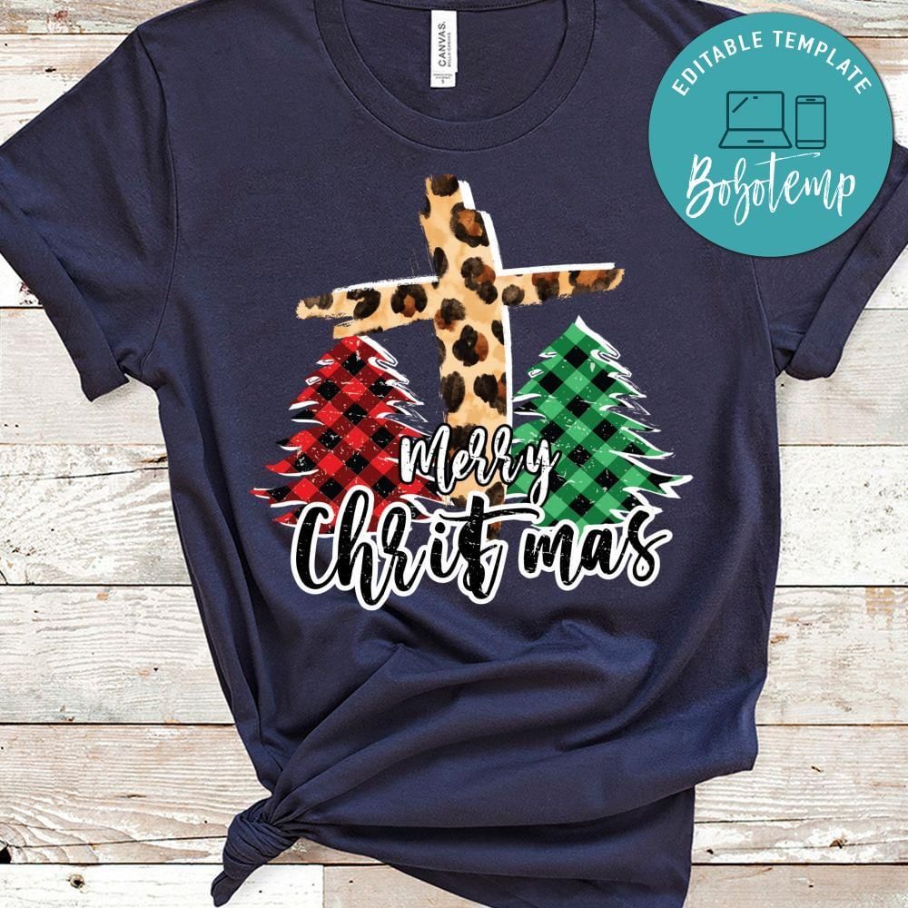 Buffalo Plaid Merry Christmas Christian Shirt