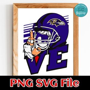 Love Baltimore Ravens PNG SVG file template