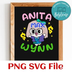 Anita Max Wynn PNG Customizable Instant Download