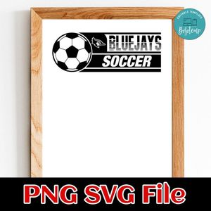 Bluejays Soccer SVG design template