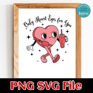Only Heart Eyes For You Valentine's Day SVG Customizable Instant Download