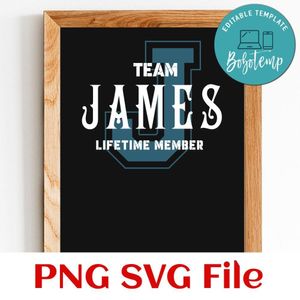 Team James lifetime member PNG file template