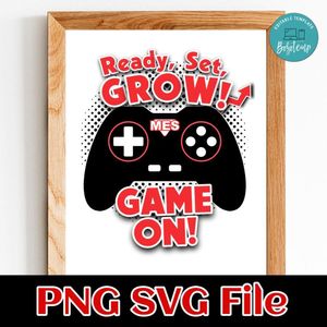Ready to set grow game on PNG design template