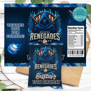 Renegades Chip Bag Customizable template instant download