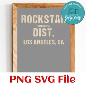 Rockstar original dist Los Angeles CA Customer Request PNG file template