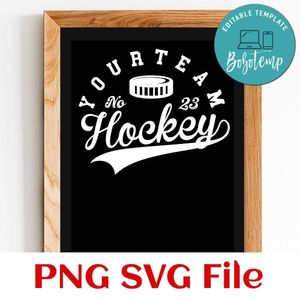 Hockey Team Template SVG Customizable