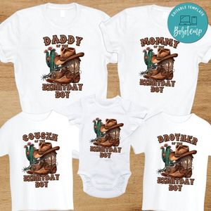 Cowboy birthday Customer Request PNG file template