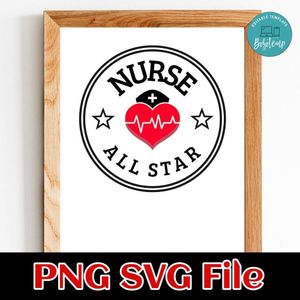 Nurse All Star PNG SVG design template