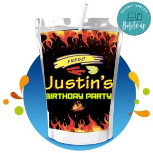 Takis Birthday Capri Sun Customizable template instant download