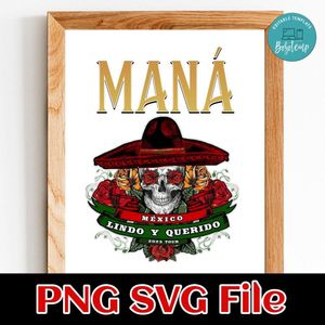 Mana Mexico PNG design template