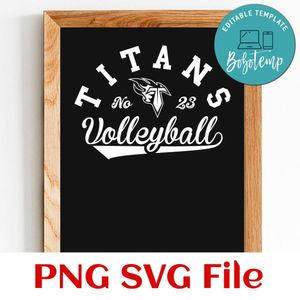 Titans Volleyball Team SVG Customizable