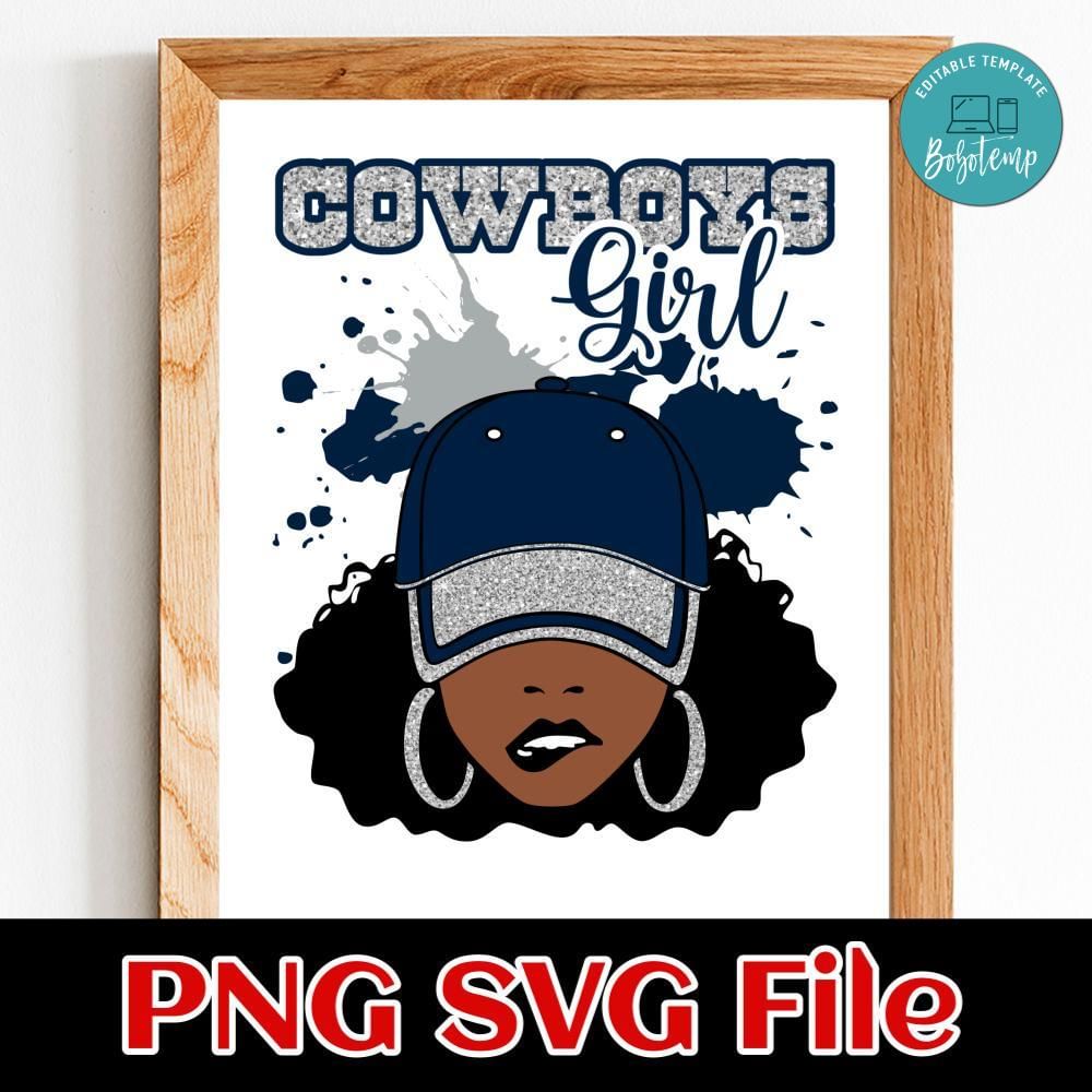 Cowboys girl PNG SVG file template | Bobotemp