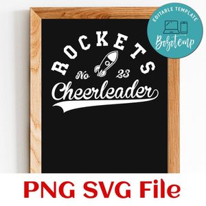 Rockets Cheerleader Team SVG Customizable