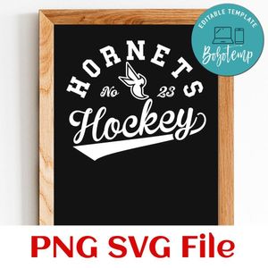 Hornets Hockey Team SVG Customizable