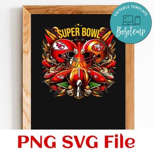 Kansas City Chiefs vs 49ers Game Customer Request PNG file template