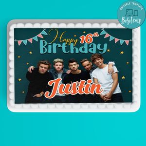 One Direction Centerpiece Customizable Template Instant Download
