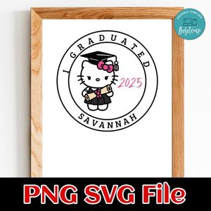 Hello kitty graduate Customer Request PNG file template