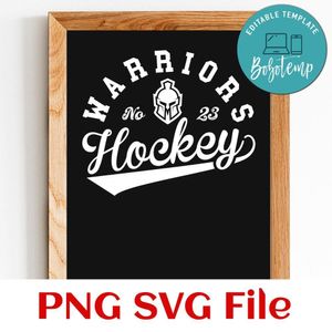 Warriors Hockey Team SVG Customizable