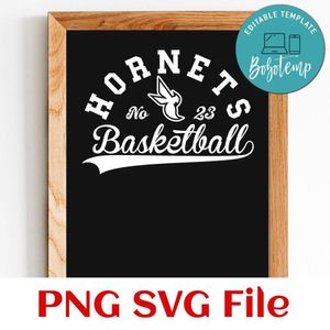 Hornets Basketball Team SVG Customizable
