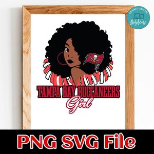 Tampa Bay Buccaneers girl PNG SVG file template