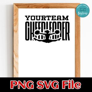 Cheerleader custom Name PNG SVG design template